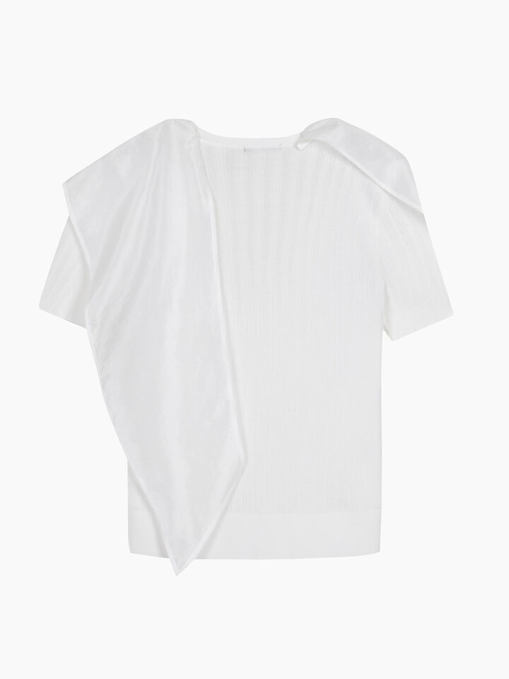 SLEEVELESS SWEATER - null - Creamy White | Sisley K image number 2